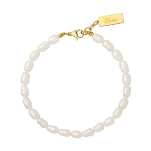 Pearl 18k  Gold Plated Stainless Steel Bracelet